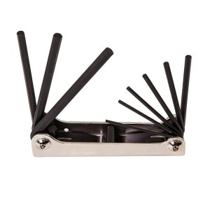 70591, Гаечные ключи Folding Hex Key Set, Nine-Key, Inch Sizes