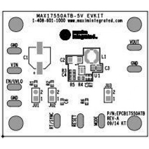 MAX17550ATBEVKIT#, Средства разработки интегральных схем (ИС) управления питанием EVKIT FOR 25mA, 60V, Low Iq Synhcronous Buck Regulator