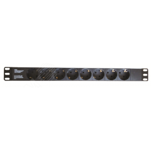 Блок распределения питания (PDU) 19" 16A, Вых:8 Schuko, Вх:Schuko R519SH8