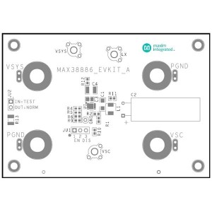 MAX38886EVKIT#, Средства разработки интегральных схем (ИС) управления питанием A super cap back-up regulator designed to efficiently transfer power between a super cap and a system supply rail