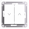 ATLASDESIGN 2-клавишный ВЫКЛЮЧАТЕЛЬ ДЛЯ ЖАЛЮЗИ, 2х сх.4, 10А, мех., БЕЛЫЙ (5шт) ATN000119