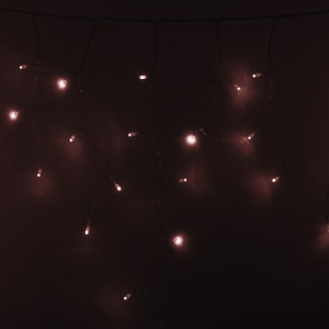 Гирлянда Айсикл (бахрома) светодиодный, 4,8 х 0,6 м, прозрачный провод, 230 В, цвет: Золото, 176 LED 255-147