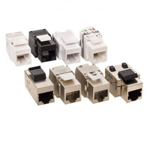 Адаптер проходной TERACOM PRO Cat.6 экранированный RJ45-RJ45 тип Keystone TRP-INLC-KSTN-6FTP