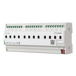 INTELLIGENT ARLIGHT Релейный модуль KNX-712-SW16-DIN (BUS, 12x16A) (Arlight, -)