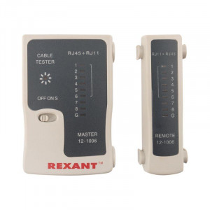 Тестер кабеля RJ-45+RJ-11 468 REXANT, Тестер кабельный