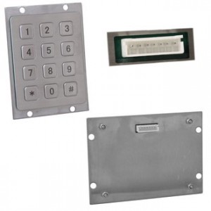 RPS01-12-RM PIN, Клавиатура цифровая антивандальная RUICHI RPS01-12-RM, pin