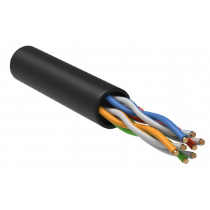 Витая пара U/UTP кат.5е 4 пары 24 AWG LDPE 305м черный LC3-C5E04-139