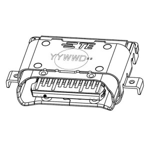 2295018-2, USB-коннекторы SPLASH PROOF USB TYPE C REC, DUAL SMT