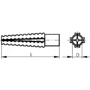 Дюбель металлический для газобетона 6х32 (уп.50шт) CM280632