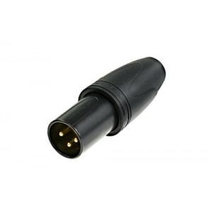 NC3MXX-HD-B-D, Разъемы XLR 3P M CBL END XX HD BLK CHROME/GOLDR RUB