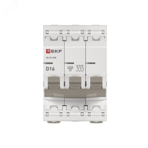 Автоматический выключатель 3P 16А (D) 4,5kA ВА 47-63N EKF PROxima M634316D