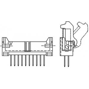 1393586-8, Соединитель защищенный 10 контакт(-ов) 2.54мм луженый прямой монтаж в отверстие