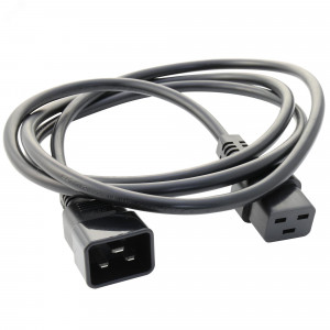 Кабель питания ДКС, IEC 60320 С19 - IEC 60320 C20, 1 м, сечение 3 x 2,5мм R5CORD9010