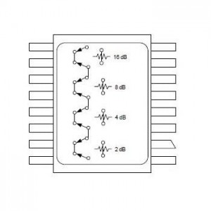 AT-233-PIN, Аттенюаторы DC-2.0GHz 4-bit Atten:2-dB to 30dB