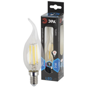 Лампочка светодиодная F-LED BXS-7W-840-E14 Е14 / Е14 7Вт филамент свеча на ветру нейтральный белый свет Б0027945