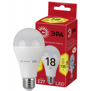 Лампа светодиодная ECO LED A65-18W-827-E27 (диод, груша, 18Вт, тепл, E27) (10/100/1200) Б0031706