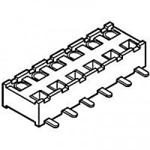 91596-114LF, Проводные клеммы и зажимы Recept, SMT, Dbl Rw Vert, .76um,14P