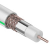 Кабель коаксиальный SAT 703 B, Cu/Al/Cu, 64%, 75Ом, 100м, INDOOR, белый
