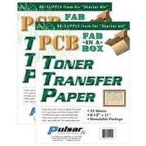 TONER TRANFER PAPER (50-1102), Печатные и макетные платы TONER TRANSFER PAPER 10 SHEETS