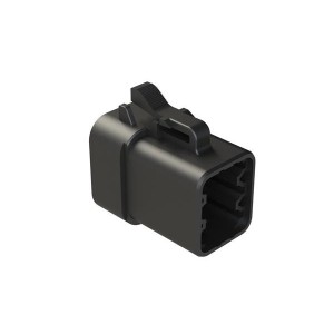 ATP06-6S-RD01BK, Автомобильные разъемы 6-Position Plug, Female, Reduced Diameter Seal, Black