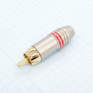 RCA276 Gold штырь RG6, RCA штекер кабельный, разъем типа "тюльпан"