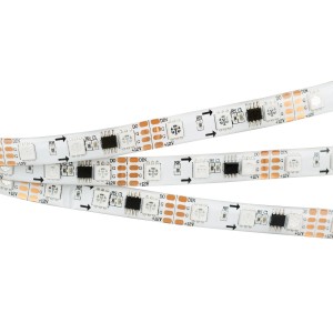 Лента SPI-5000SE-5060-60 12V Cx3 RGB-Auto (10mm, 13.2W/m, IP65) (Arlight, Закрытый, IP65)