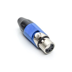 AX4F6M, Разъемы XLR 4P SOCKET F PLUG BLUE MARK SLEEVE