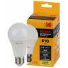 Лампочка светодиодная LED KODAK A60-9W-830-E27 E27 / Е27 9Вт груша теплый белый свет Б0057602