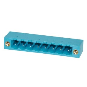 TBP01R1W-508-08BE, Съемные клеммные колодки Terminal block, pluggable, w screw lock, 5.08, receptical, 8 pole, blue