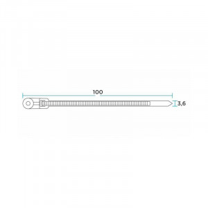 Хомут кабельный 3.6х100 под винт нейл. черн. (уп.100шт) 07-0105