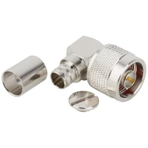 172176, РЧ соединители / Коаксиальные соединители N RIGHT ANGLE PLUG STD CABLE CRIMP