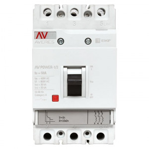 Выключатель автоматический 3п 50А 35кА AV POWER-1/3 TR AVERES mccb-13-50-TR-av