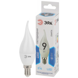 Лампочка светодиодная STD LED BXS-9W-840-E14 E14 / Е14 9Вт свеча на ветру нейтральный белый свет Б0027974