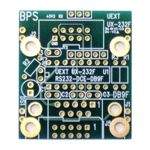 PCB-UX-232F, Печатные и макетные платы RS232 DCE/DB9F UEXT PCB Only, All T/H