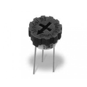 91ER100LF, Подстроечные резисторы - сквозное отверстие 3/8inch 100 LEADFREE Thumbwheel