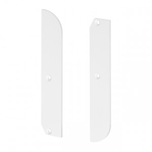 PLINTUS-H80 WHITE, Пара заглушек для профиля PLINTUS-H80 белого цвета. Материал - металл.  В комплекте 2 шт., цена за 1 комплект.