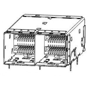 2149966-1, Соединители для ввода/вывода MiniSAS HD 1x2 RCPT RECEPTACLE ASSY