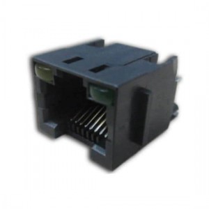 RJHSE3080A1, Модульные соединители / соединители Ethernet RJ45 Vertical No Shield/LEDs