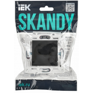 SKANDY Розетка без заземления без защитных шторок 10А SK-R02Bl черный IEK SK-R10-10-K02