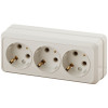 2-206-02 Розетка 3х2P+E, 16А-250В, IP20, ОУ, Quadro, сл.кость (7/140/1680) Б0036146