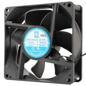 OA9232EC-UR-1WB, Вентиляторы с электронной коммутацией Electronically Commutated (EC) Fan, Universal Voltage, 92x32mm, 110/220VAC, 58CFM, 2.1W, 43dBA, 3000RPM, 0.23 Inches Max. Static Pressure, Dual Ball Bearing, Lead Wires