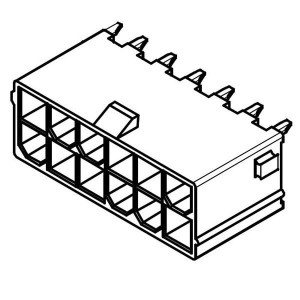 43588-2007, Проводные клеммы и зажимы MiniFit Jr -Peg 1 V V-2 20Ckt