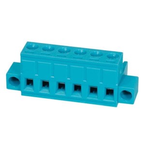 TBP01P1W-508-06BE, Съемные клеммные колодки Terminal block, pluggable, w screw lock, 5.08, plug, 6 pole, blue