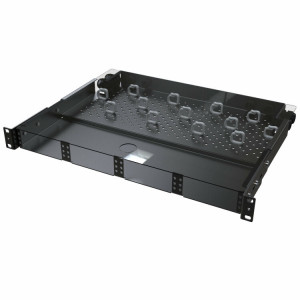 Оптическая патч-панель для установки 4 претерминированых кассет или адаптерных планок, 1U, черная RNMTP1U4M