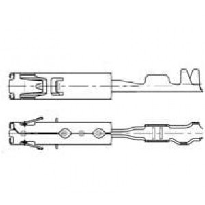 1241374-2 (Cut Strip), Автомобильные разъемы MCP1.5 SCKET CONTACT Cut Strip of 100