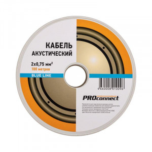 Кабель Stereo 2х0.75 BLUE LINE бухта (м) 01-6204-6