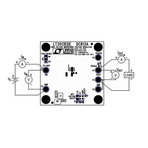DC813A, Средства разработки интегральных схем (ИС) управления питанием LT3013EDE - 250mA, 4V to 80V uP LDO w/PG
