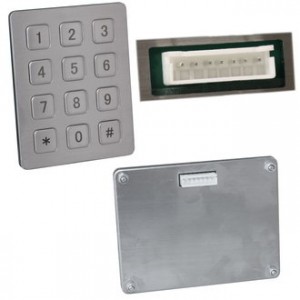 RPS01-12-TM PIN, Клавиатура цифровая антивандальная RUICHI RPS01-12-TM, pin