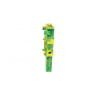 DSP2.5-H-R-01P-1C-00Z(H), Правая часть наборного разъема для клемм DS2.5/1P (PE), 1 полюс, номинальное сечение: 2,5 мм кв.,  фиксация провода: Push-in, цвет: желто-зеленый