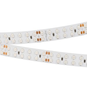 Лента RT 2-5000 24V Yellow 2x2 (3528, 1200 LED, LUX) (Arlight, 19.2 Вт/м, IP20)